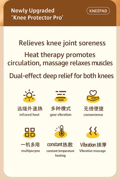 Knee Massager With Electric Vibration, Knee And Shoulder Support